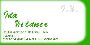 ida wildner business card